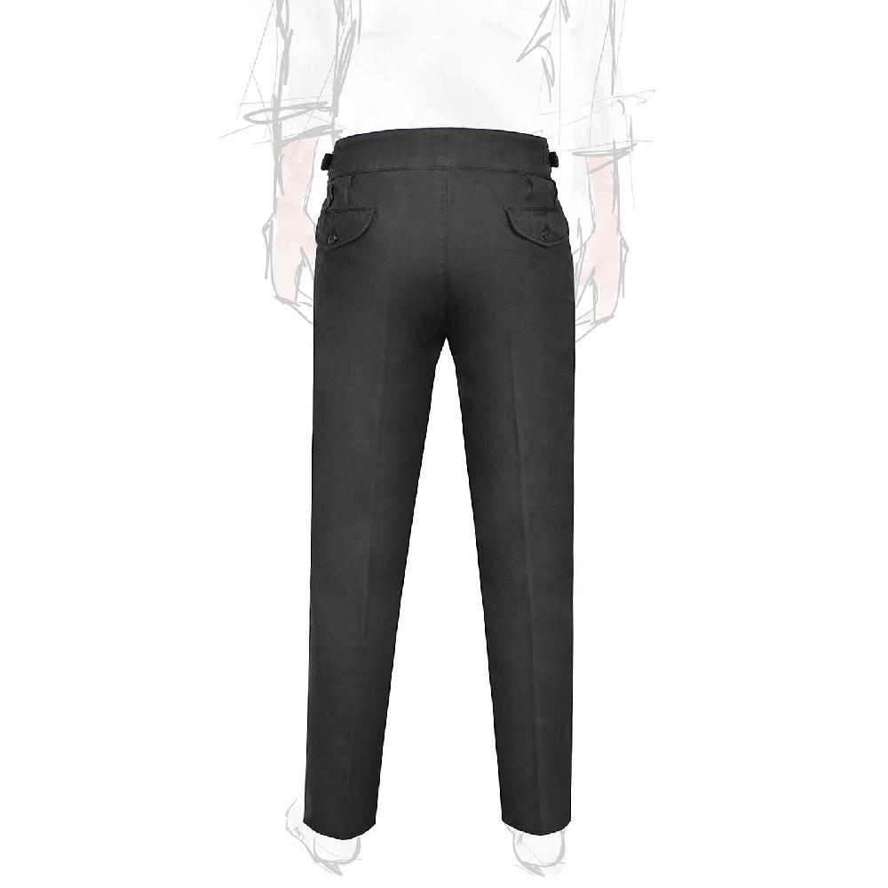 Rubinacci Pantalone Manny In Cotone Nero