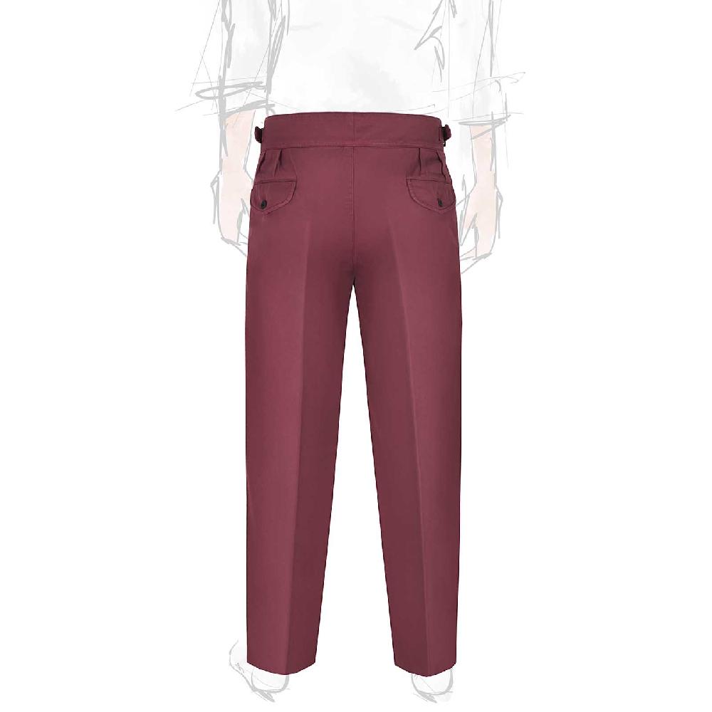 Rubinacci Pantalone Manny In Cotone Vino