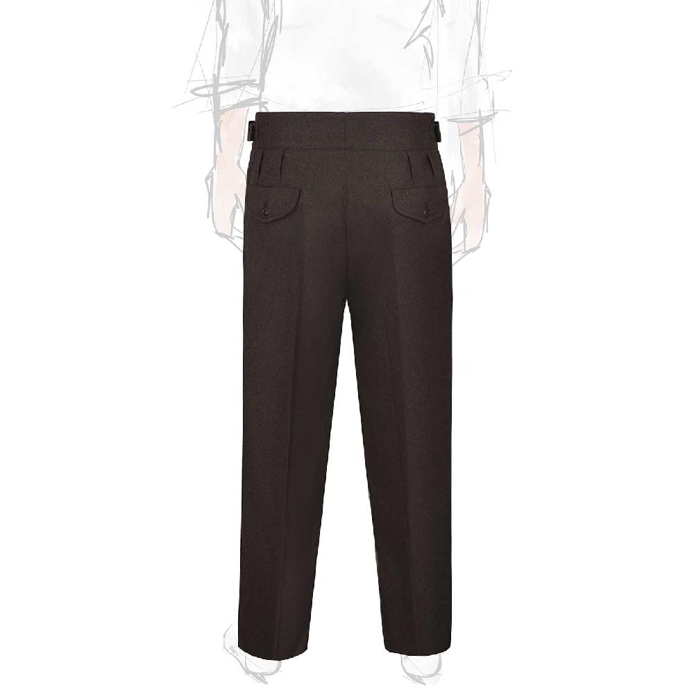 Rubinacci Pantalone Manny In Flanella Marrone