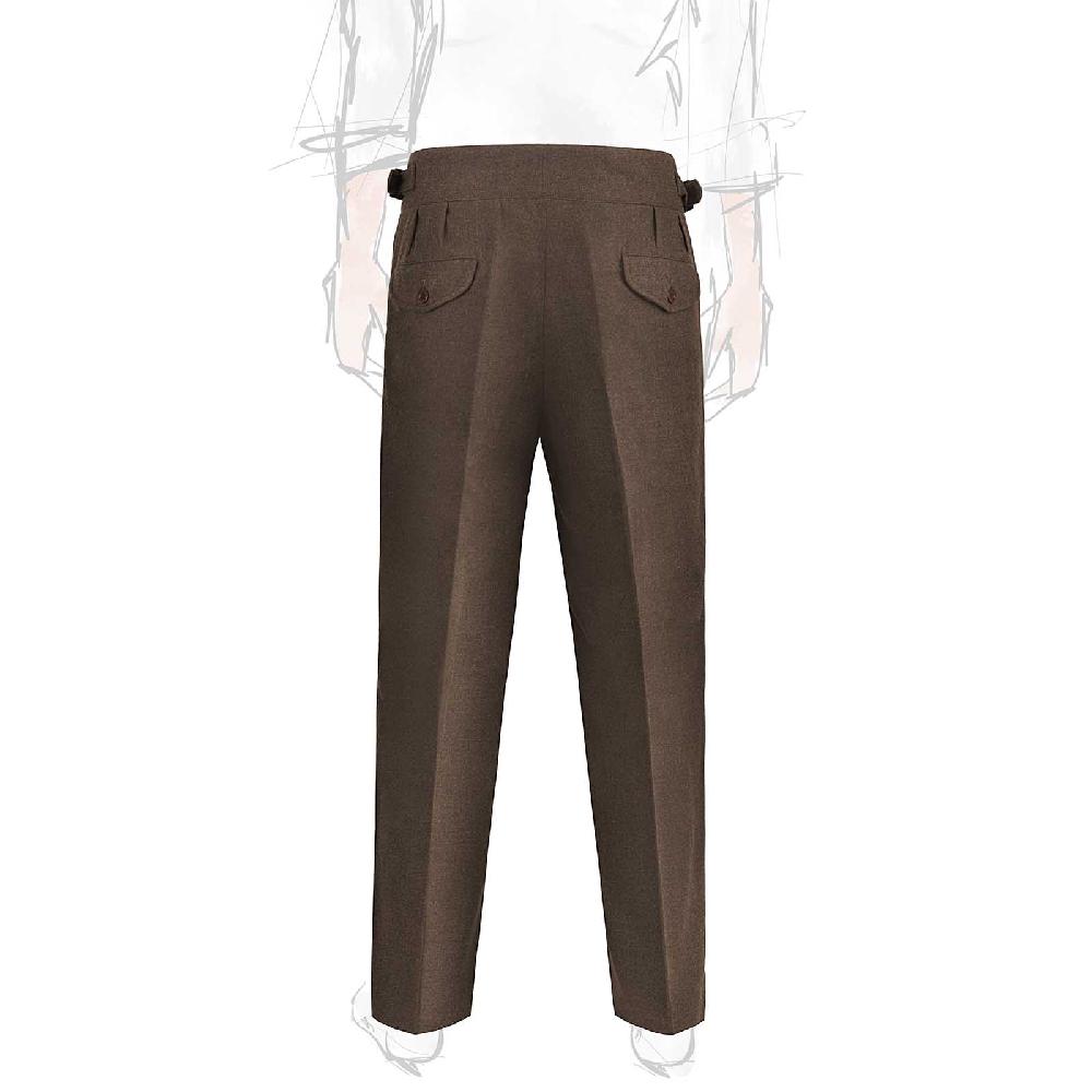 Rubinacci Pantalone Manny In Flanella Nocciola