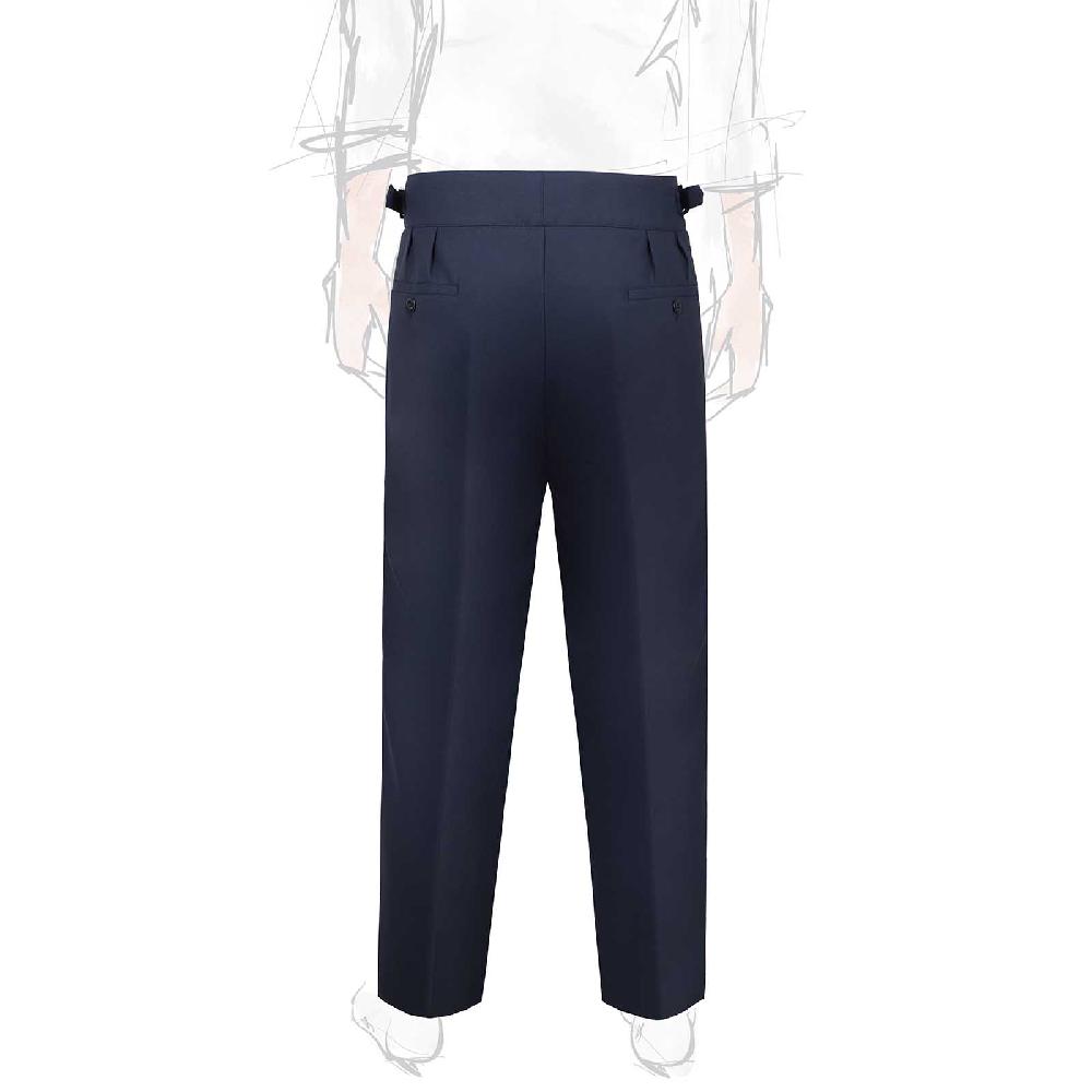 Rubinacci Pantalone Manny In Hopsack Blu
