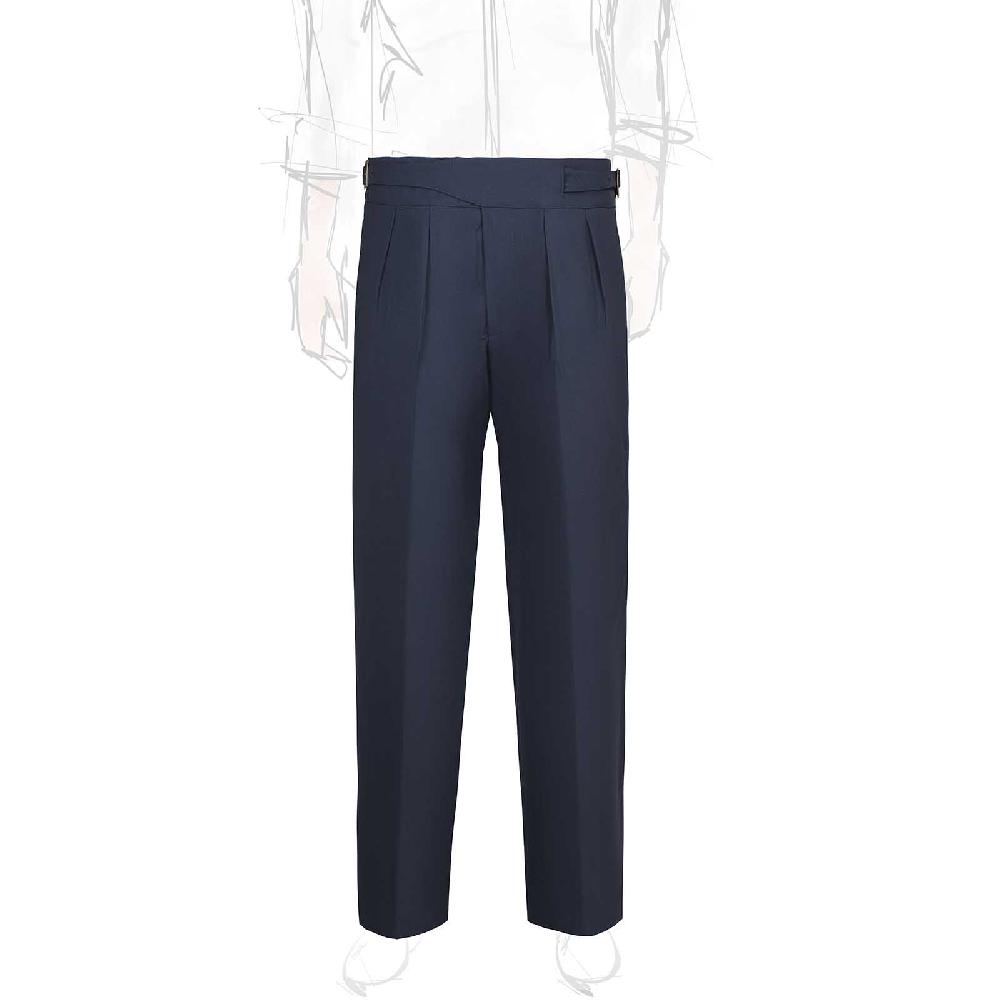 Rubinacci Pantalone manny in hopsack blu