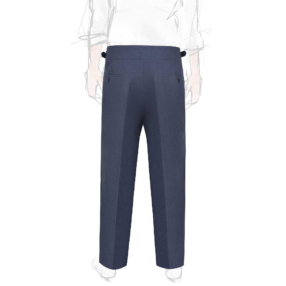 Rubinacci Pantalone Manny In Lino Blu