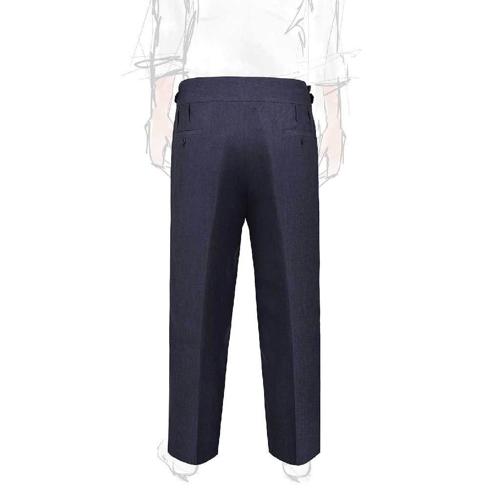 Rubinacci Pantalone Manny In Lino Blu