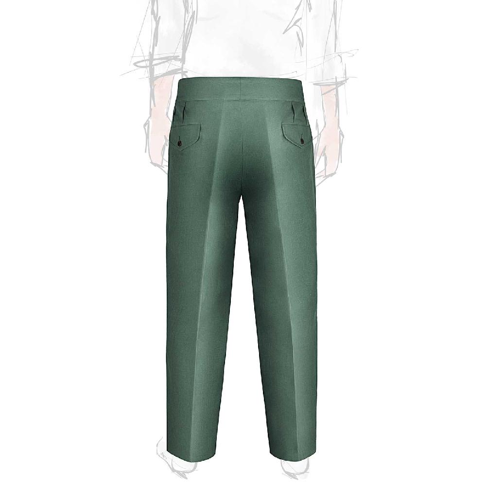 Rubinacci Pantalone Manny In Lino Verde