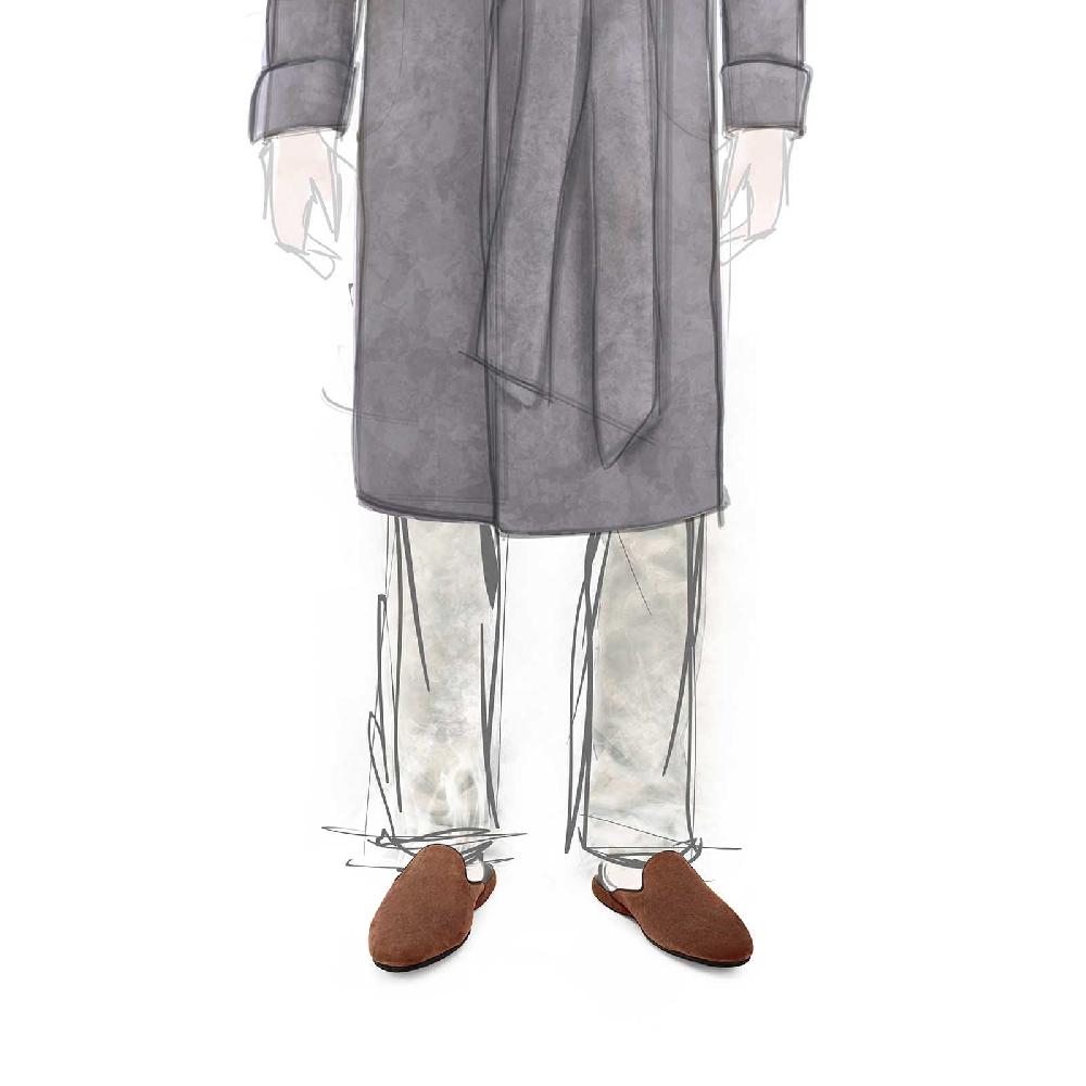 Rubinacci Pantofola Comfort Marrone