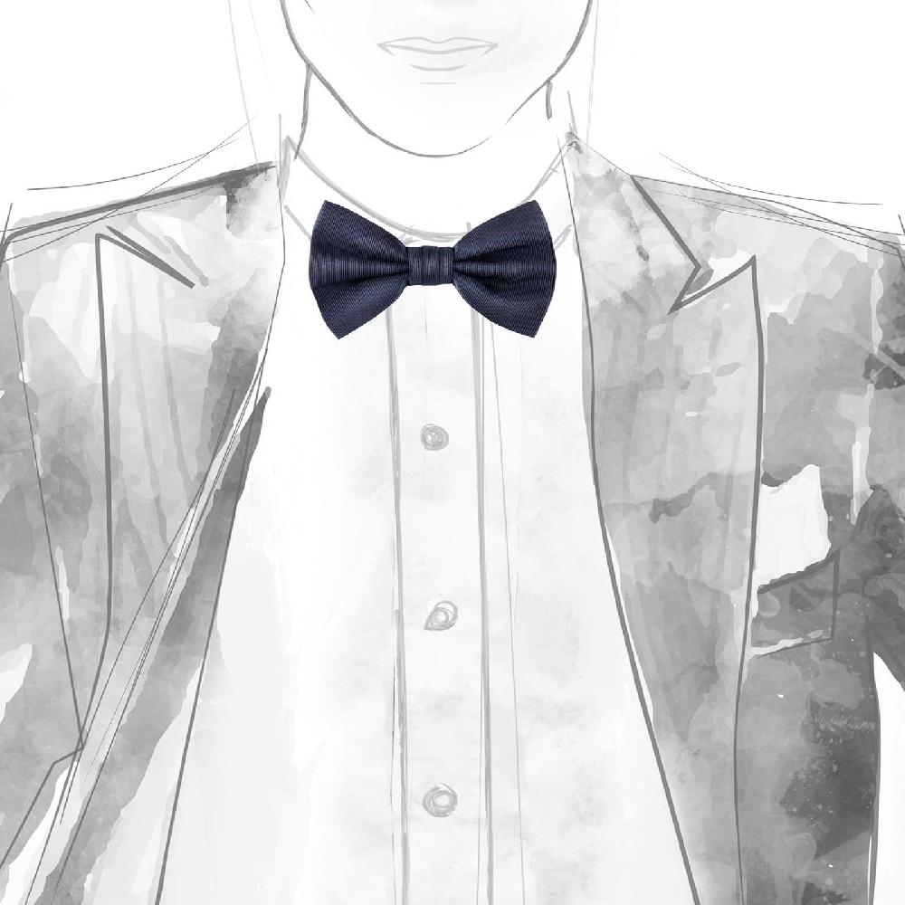 Rubinacci Papillon Grosgrain Blu Fatto