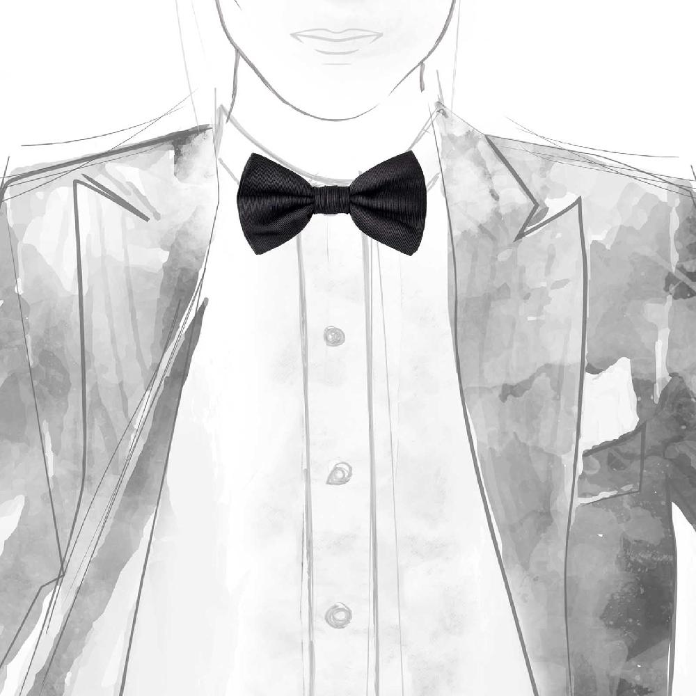 Rubinacci Papillon Grosgrain Nero Fatto