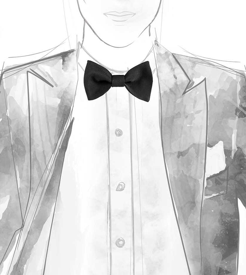 Rubinacci Papillon Grosgrain Nero- Sciolto