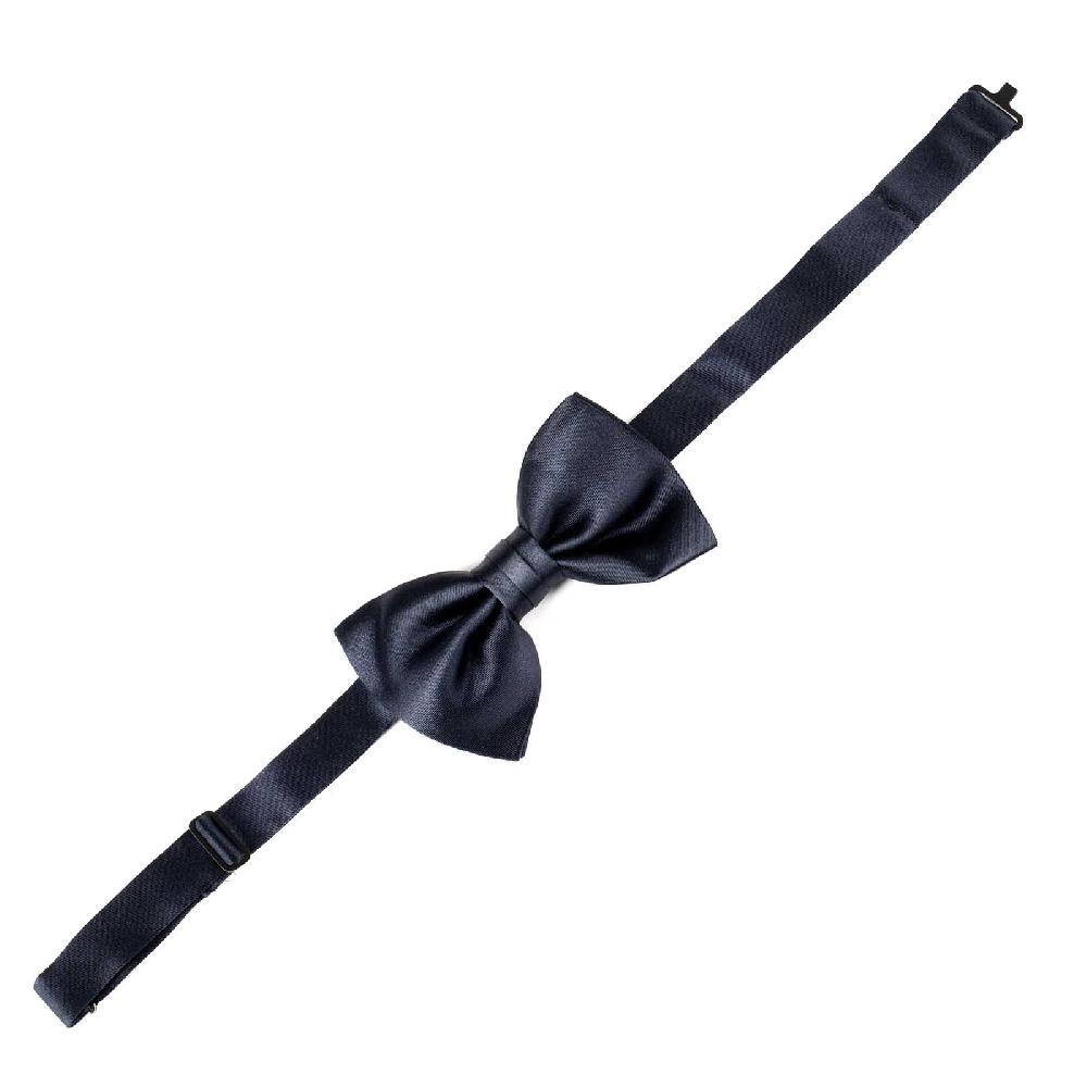 Rubinacci Papillon In Raso Di Seta Blu Fatto