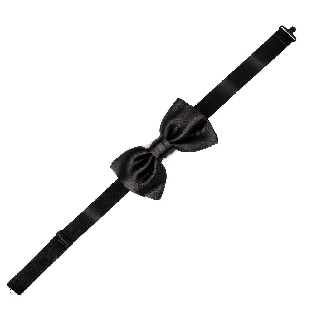 Rubinacci Papillon In Raso Di Seta Nero Fatto