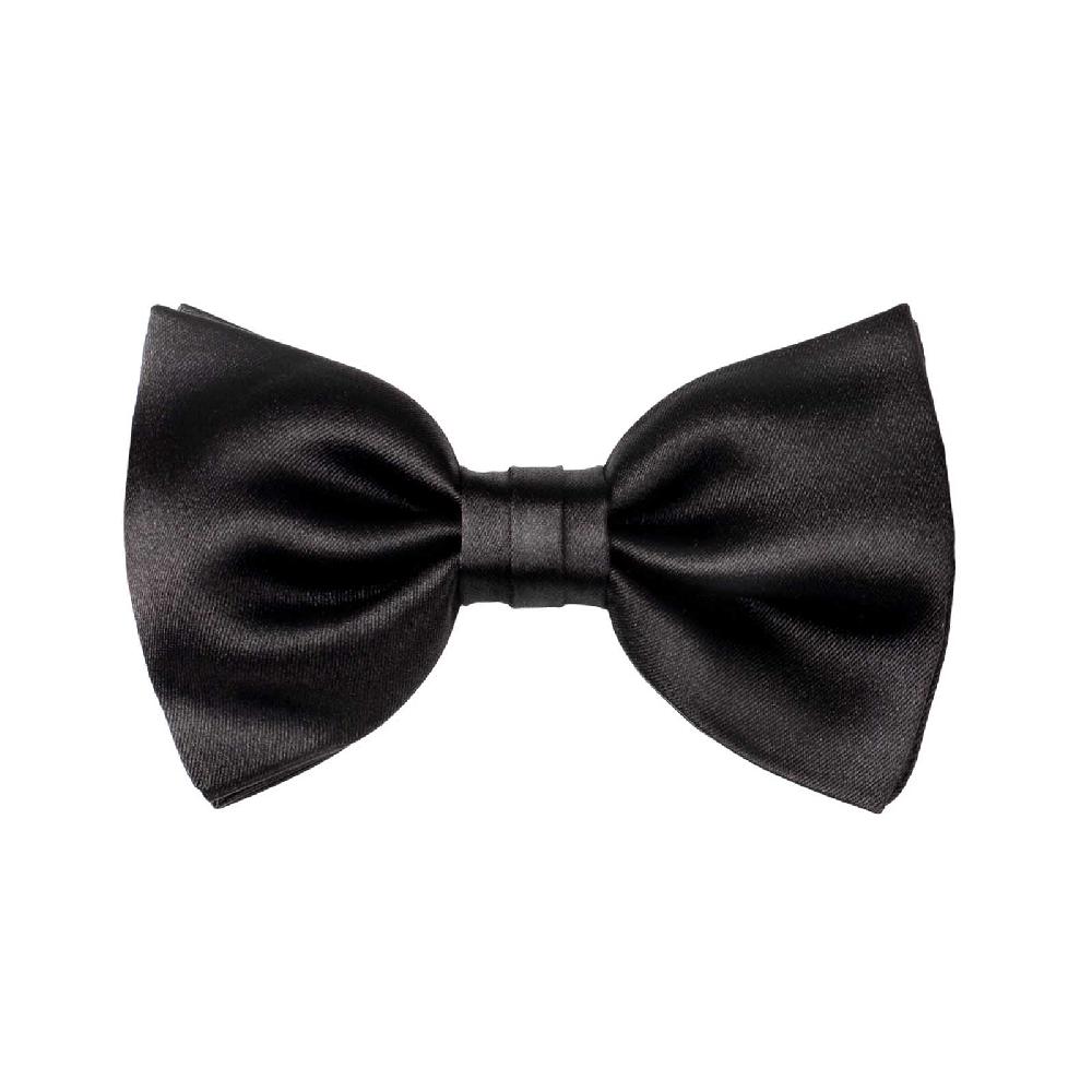 Rubinacci Papillon in raso di seta nero fatto