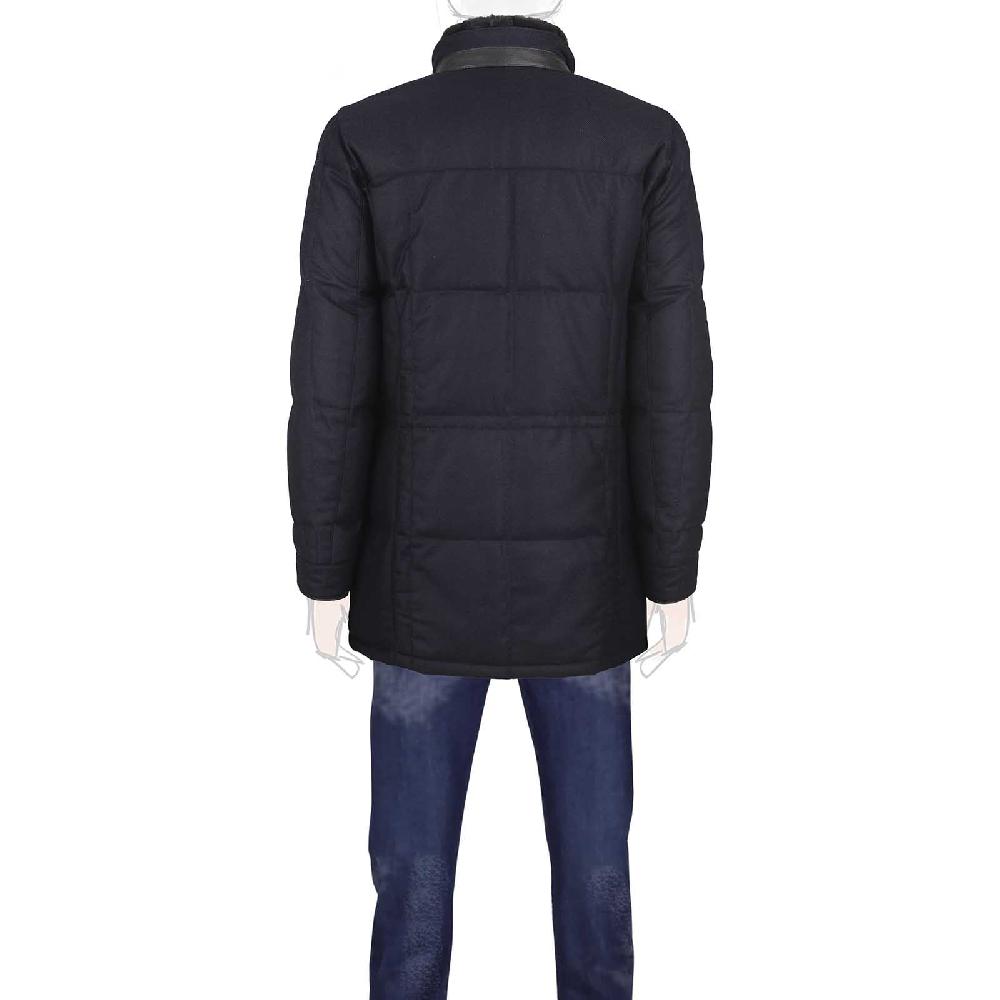 Rubinacci Piumino In Lana E Cashmere Blu