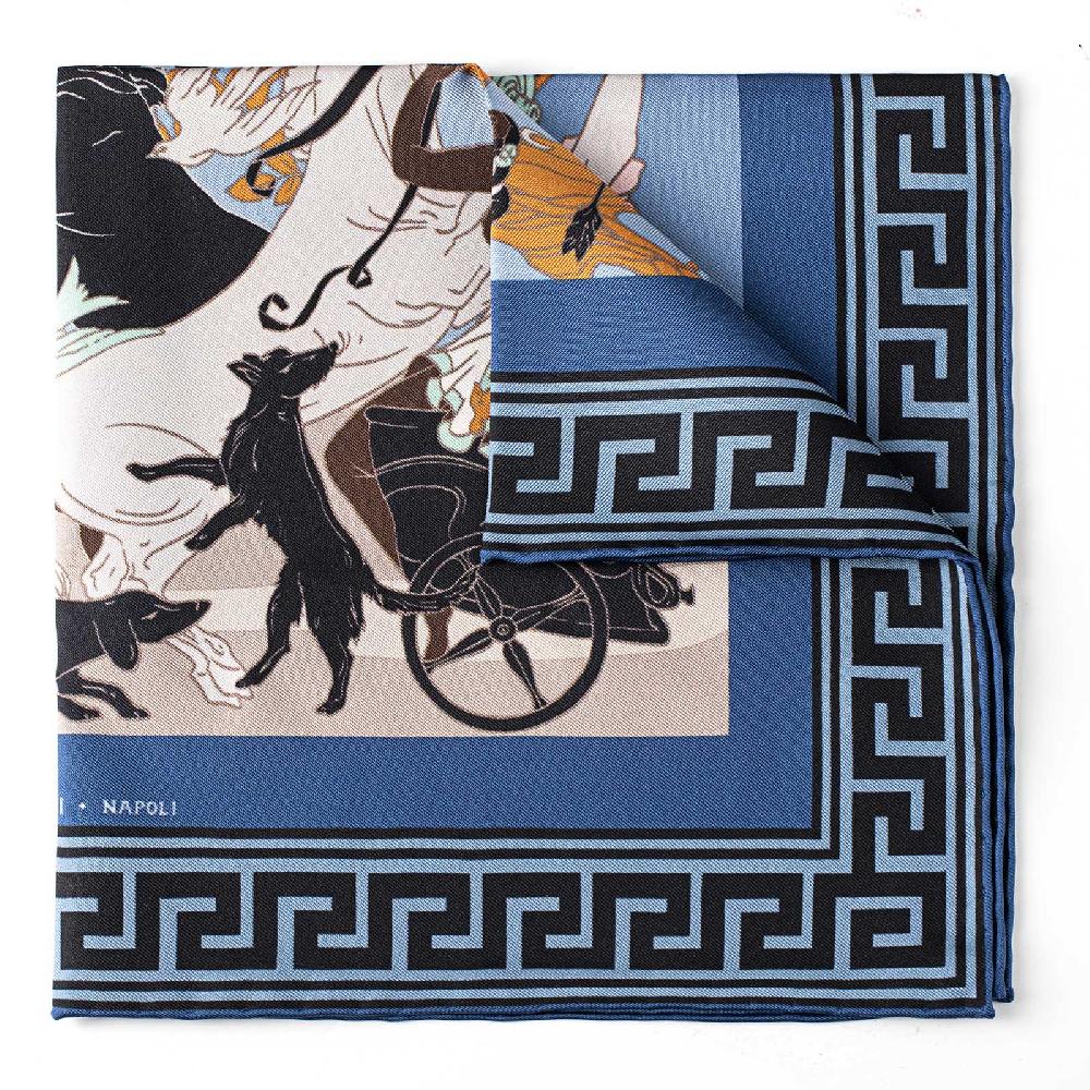 Rubinacci Pochette Artemide E Apollo Blu