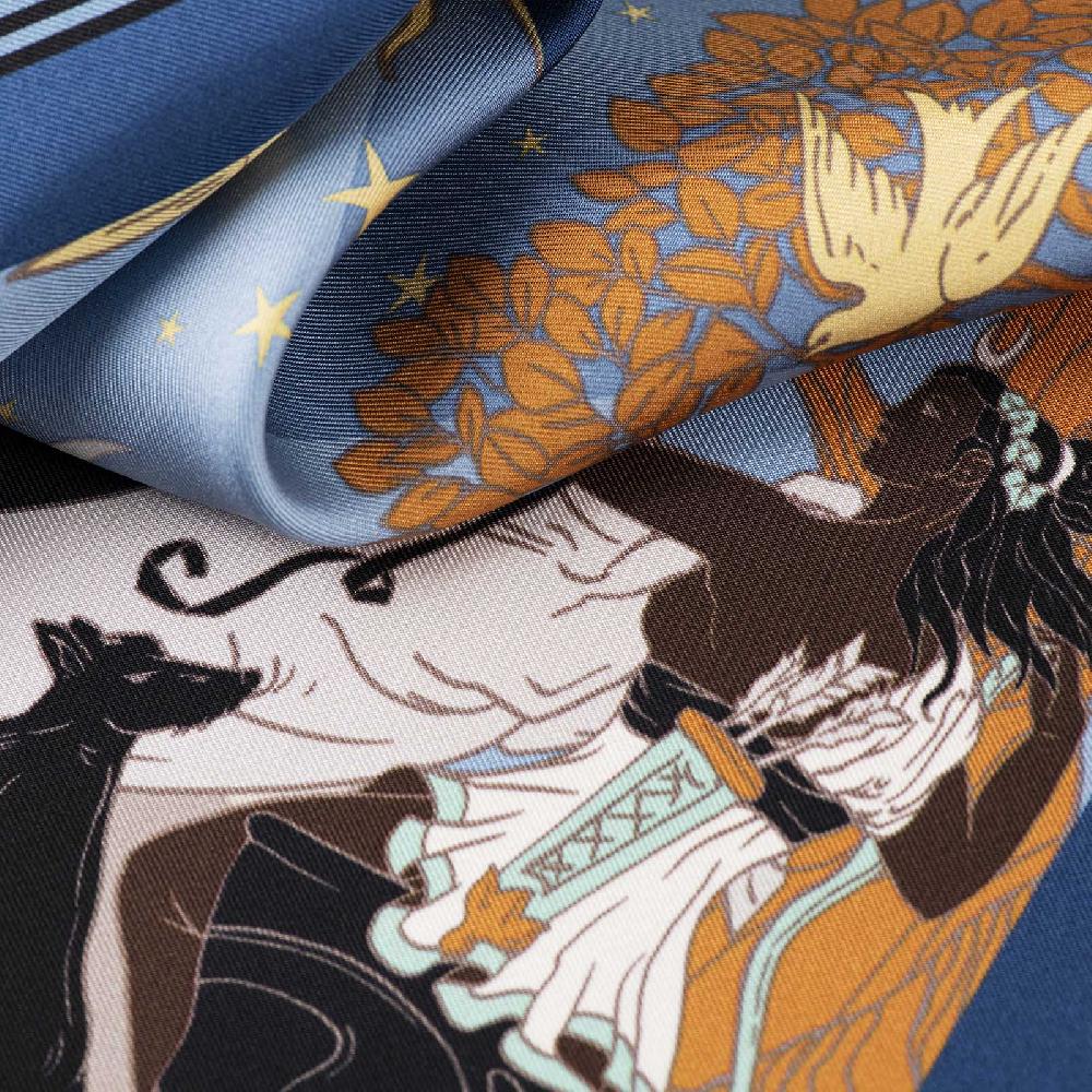 Rubinacci Pochette Artemide E Apollo Blu