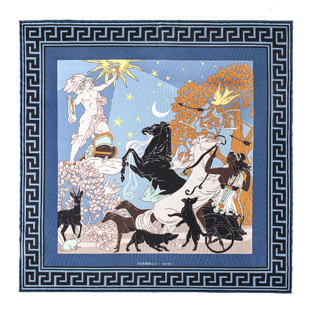 Rubinacci Pochette Artemide e Apollo blu