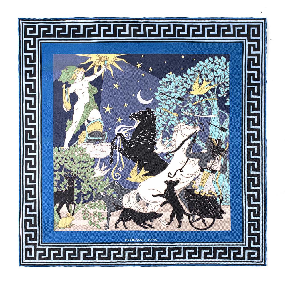 Rubinacci Pochette Artemide e Apollo bluette