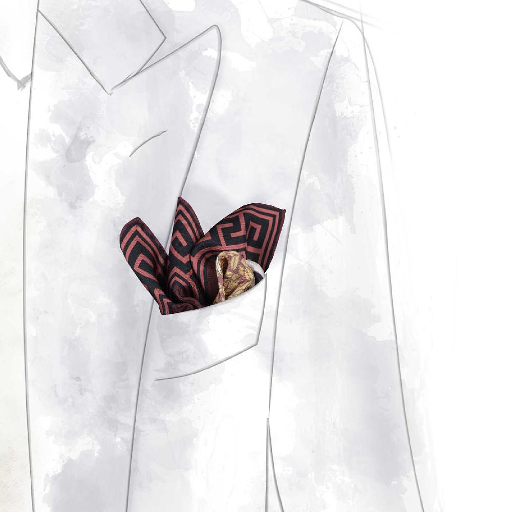 Rubinacci Pochette Artemide E Apollo Bordeaux