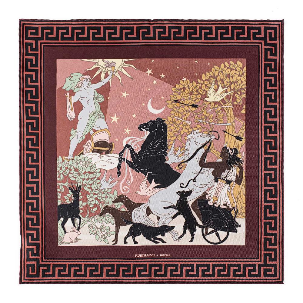 Rubinacci Pochette Artemide e Apollo bordeaux