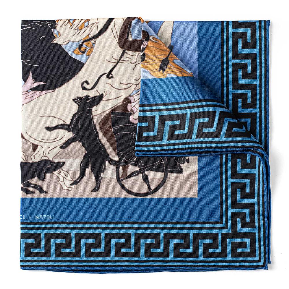 Rubinacci Pochette Artemide E Apollo Ceruleo