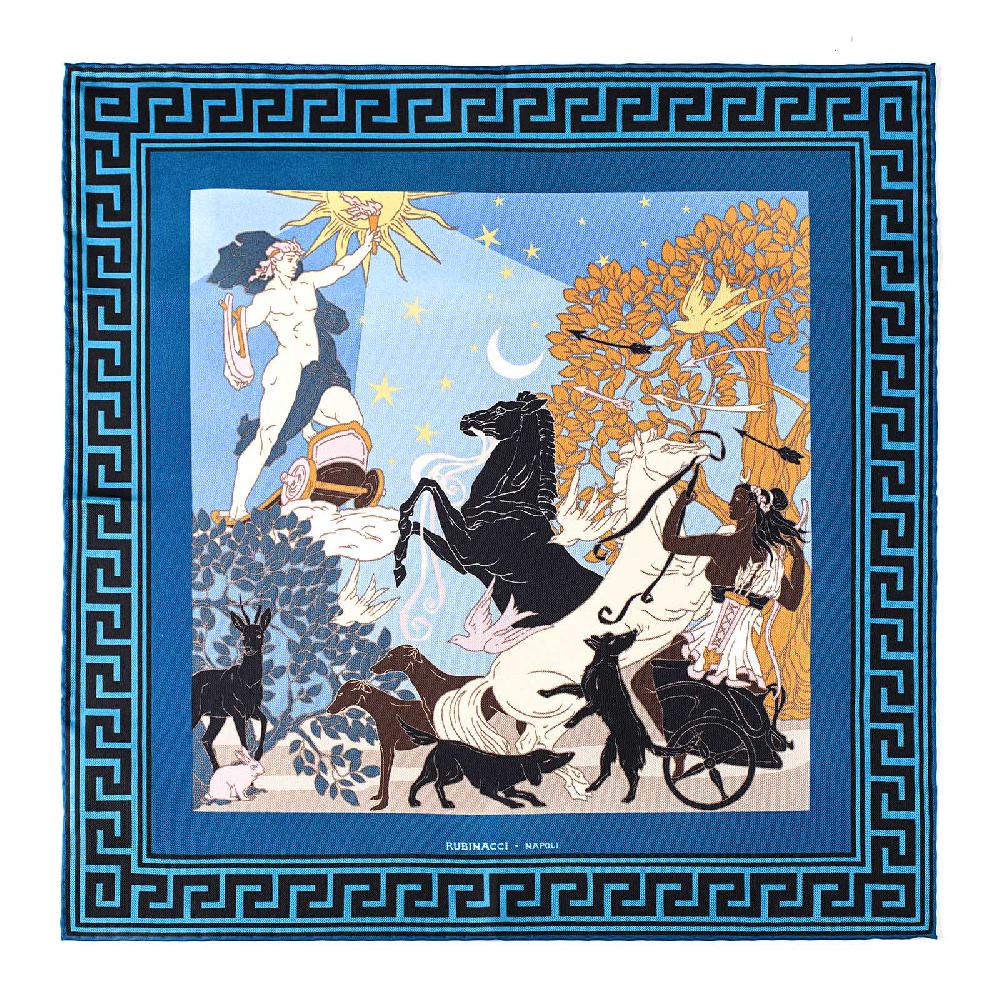 Rubinacci Pochette Artemide e Apollo ceruleo