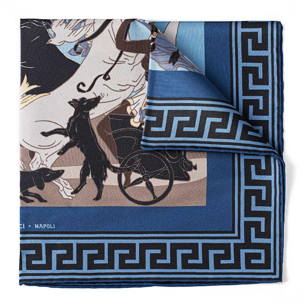 Rubinacci Pochette Artemide E Apollo Indaco