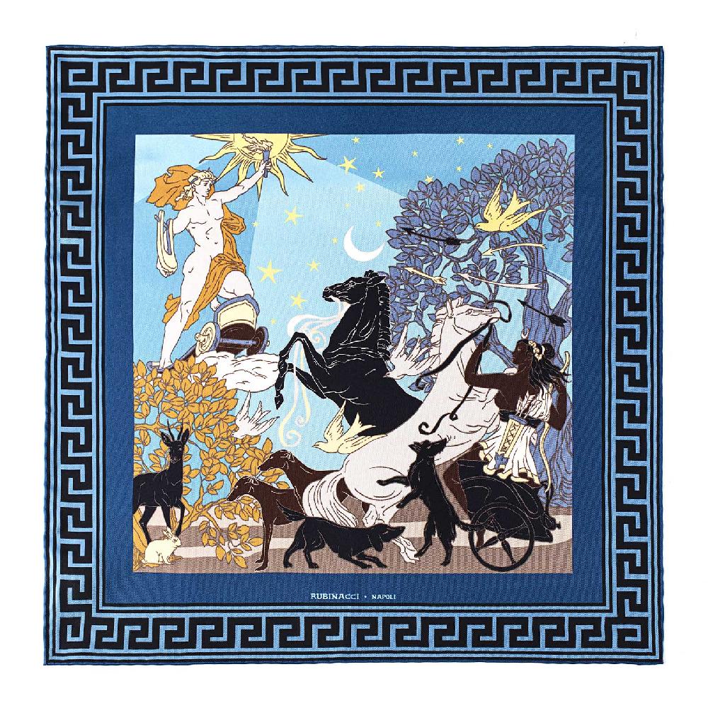 Rubinacci Pochette Artemide e Apollo indaco