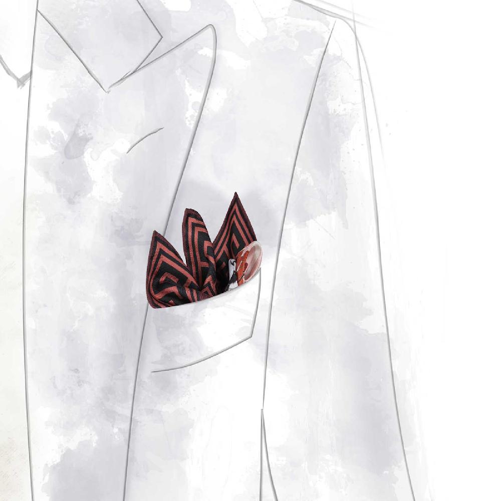 Rubinacci Pochette Artemide E Apollo Mattone