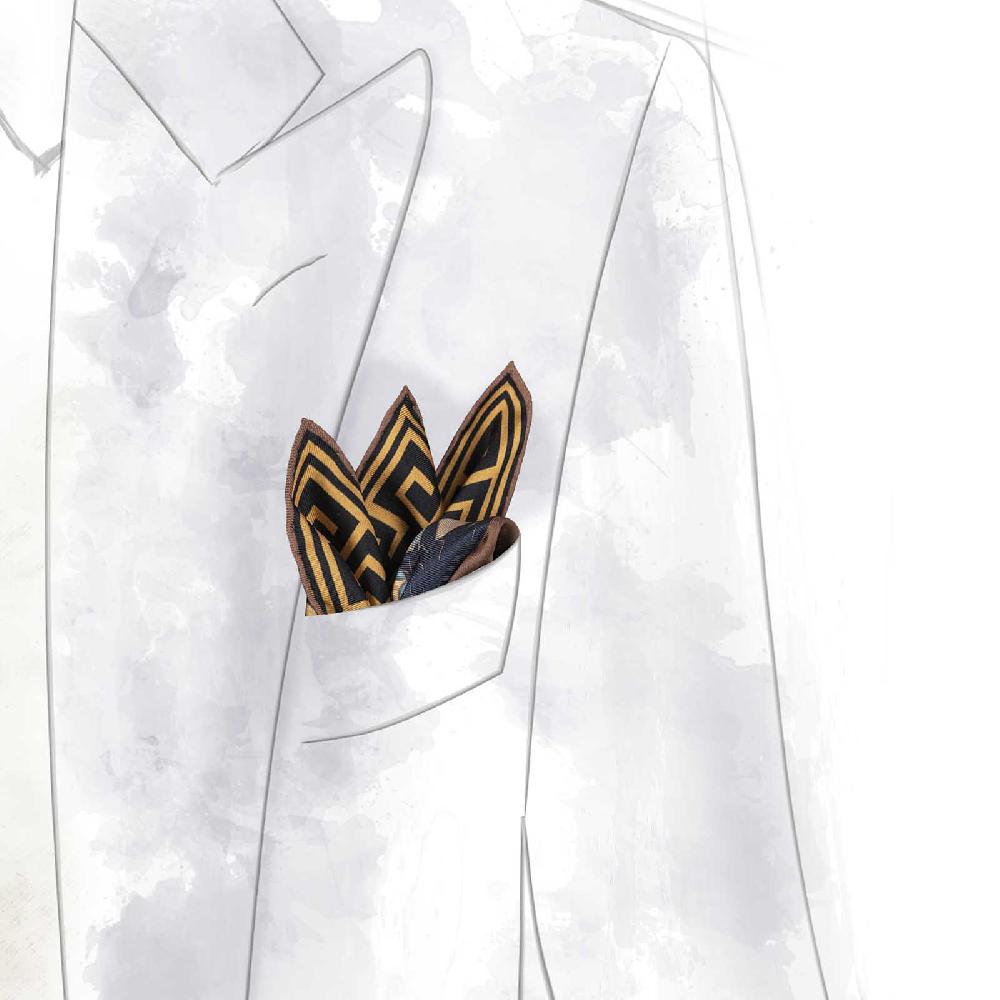 Rubinacci Pochette Artemide E Apollo Ocra