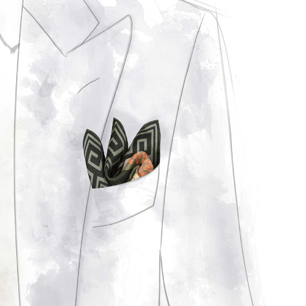 Rubinacci Pochette Artemide E Apollo Verde