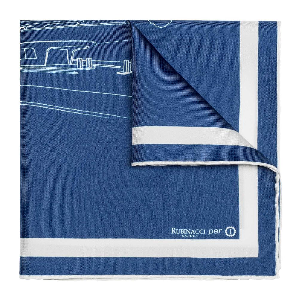 Rubinacci Pochette Garage Italia Blu Navy