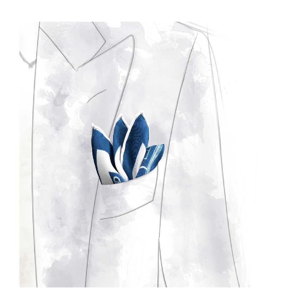 Rubinacci Pochette Garage Italia Blu Navy