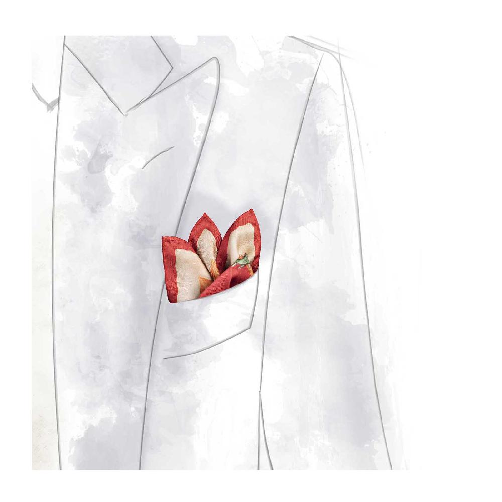 Rubinacci Pochette Mendoza Rosso