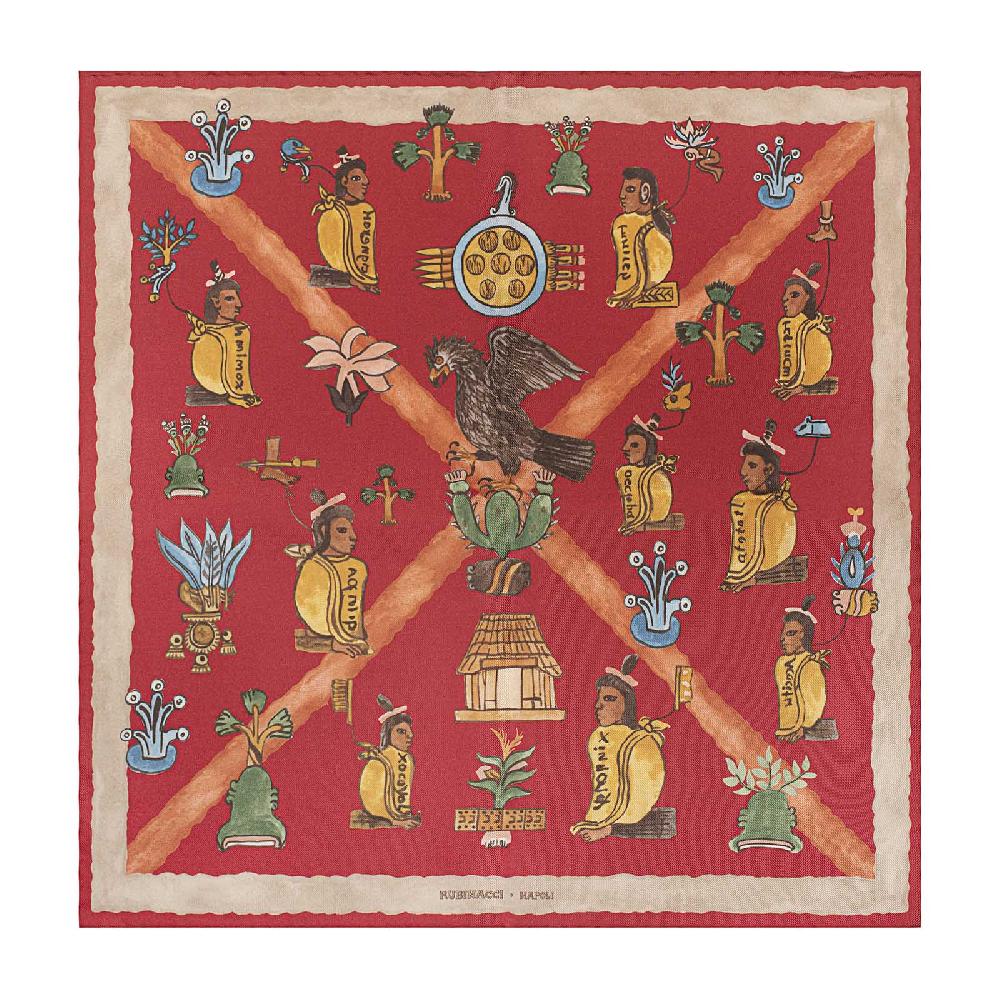 Rubinacci Pochette mendoza rosso