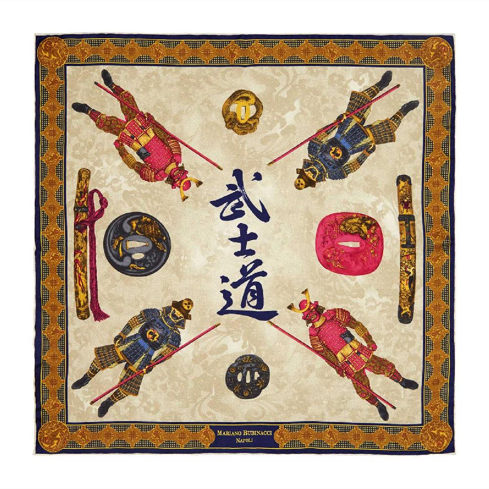 Rubinacci Pochette samurai blu navy