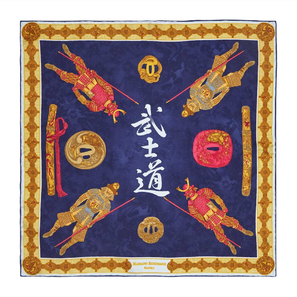 Rubinacci Pochette samurai blu notte