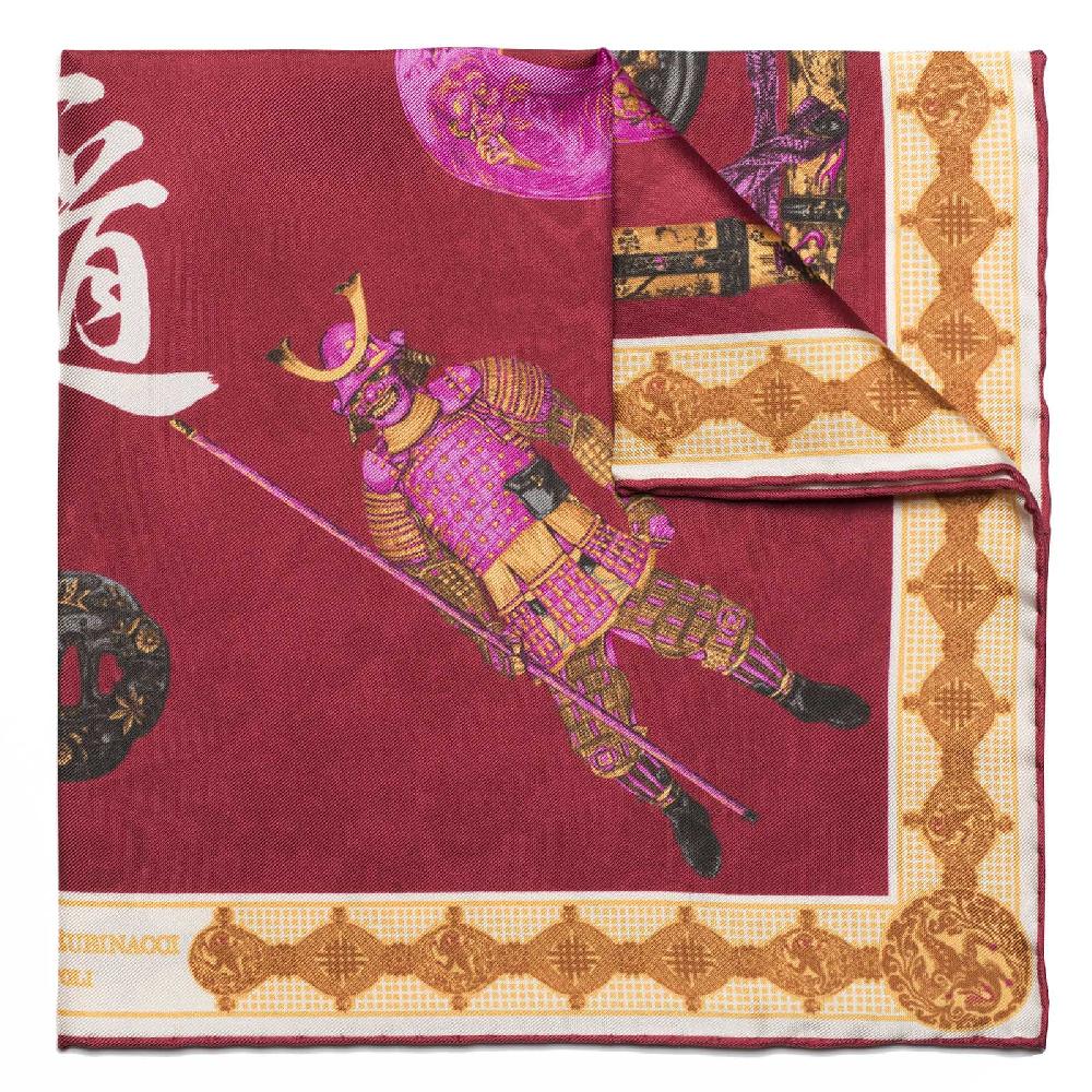 Rubinacci Pochette Samurai Bordeaux