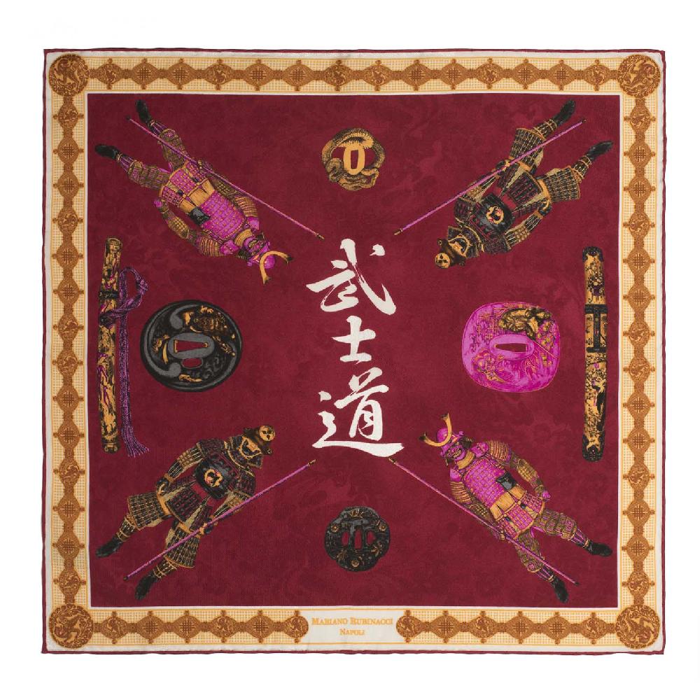 Rubinacci Pochette samurai bordeaux