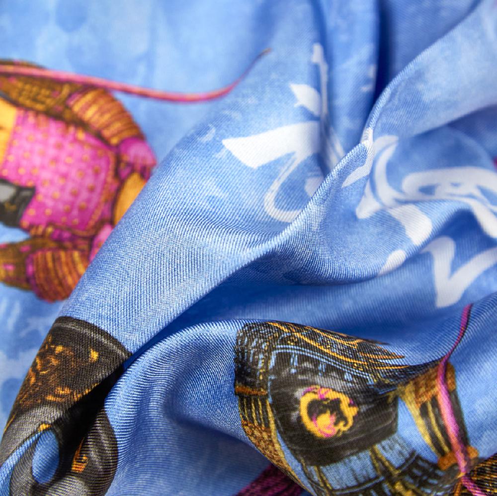 Rubinacci Pochette Samurai Celeste