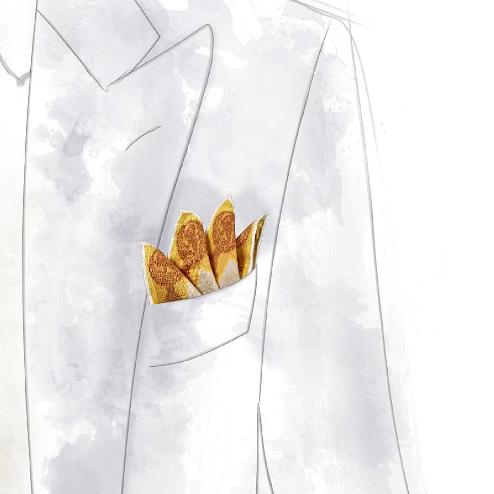 Rubinacci Pochette Samurai Oro