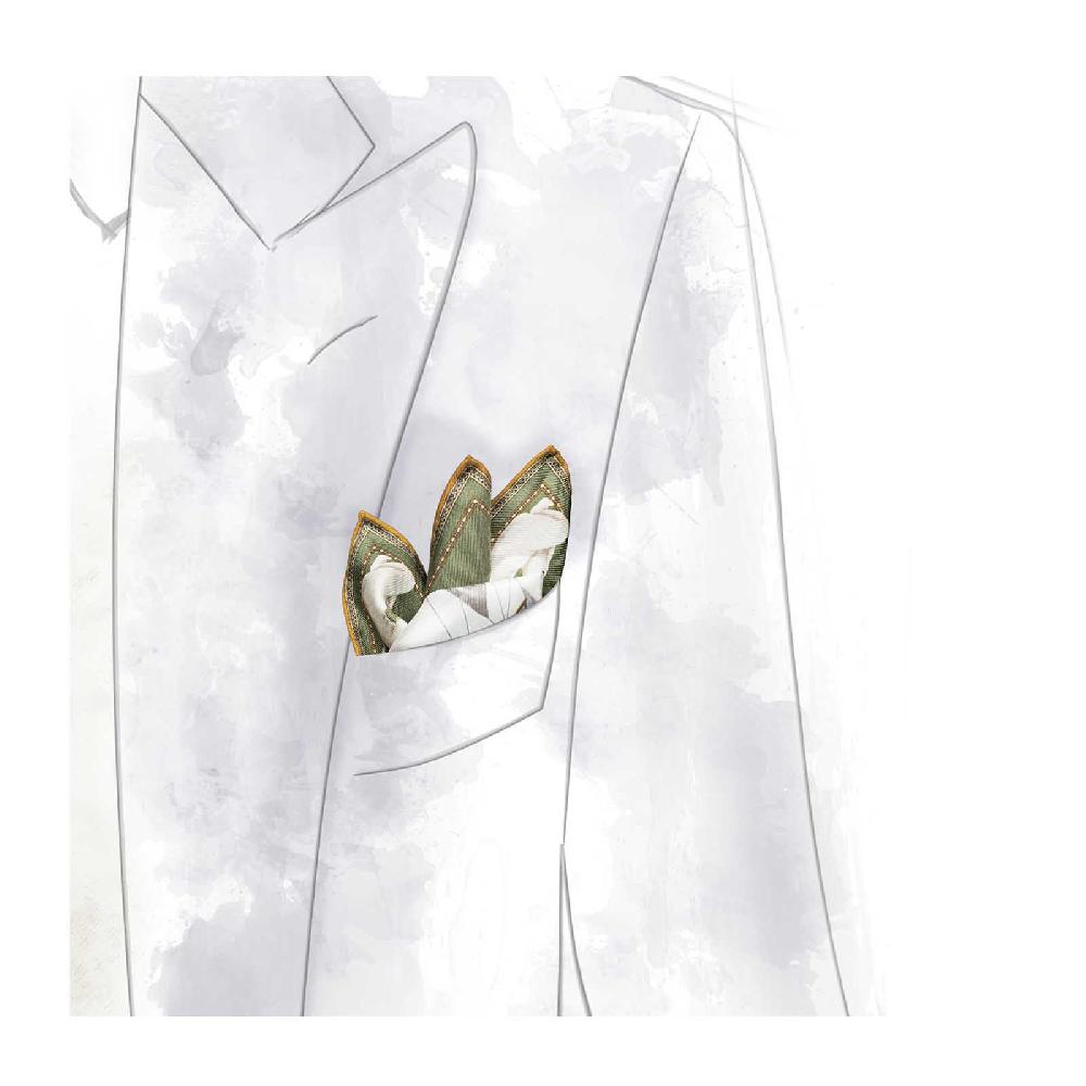 Rubinacci Pochette Victory Verde