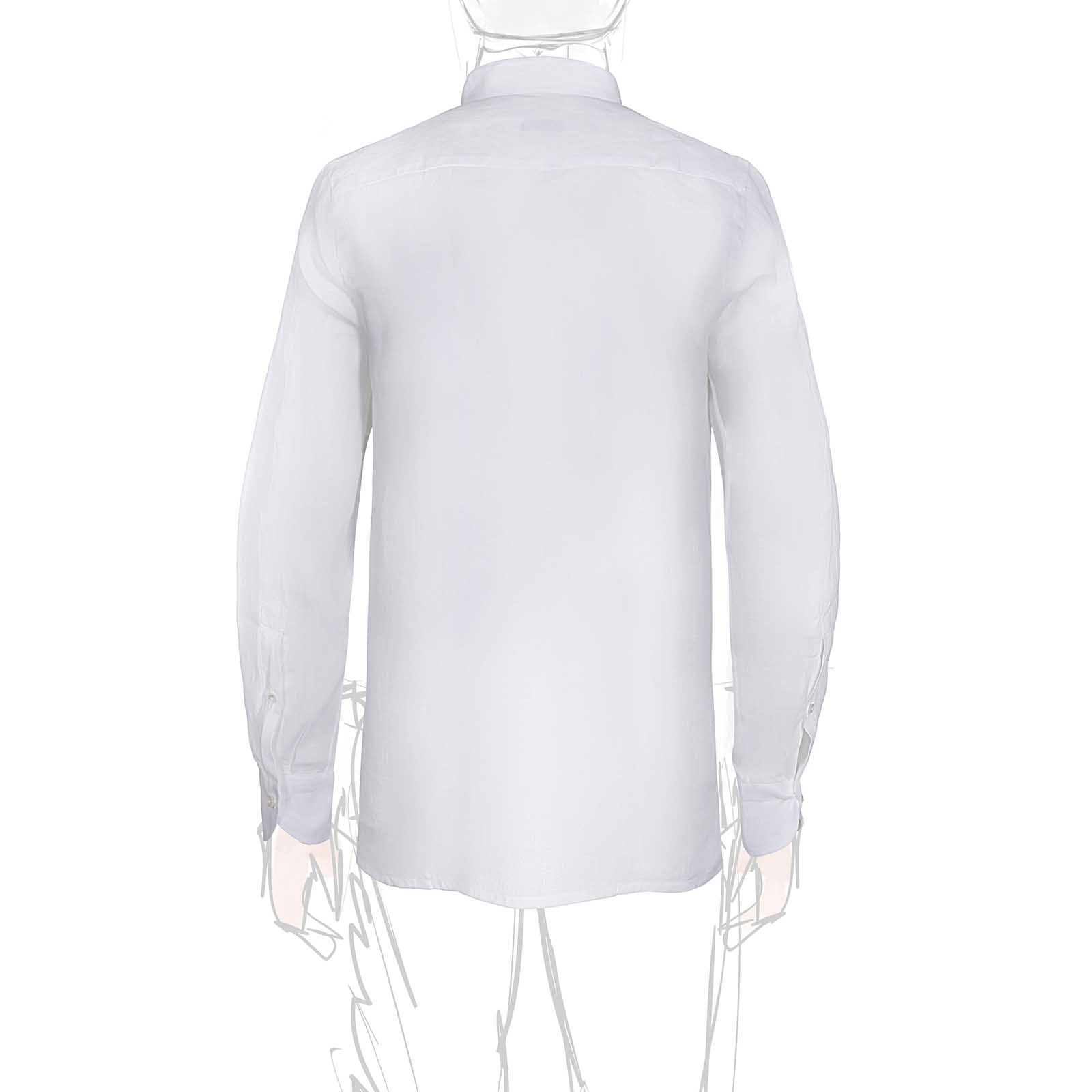 Rubinacci Polo Guru In Lino Bianco