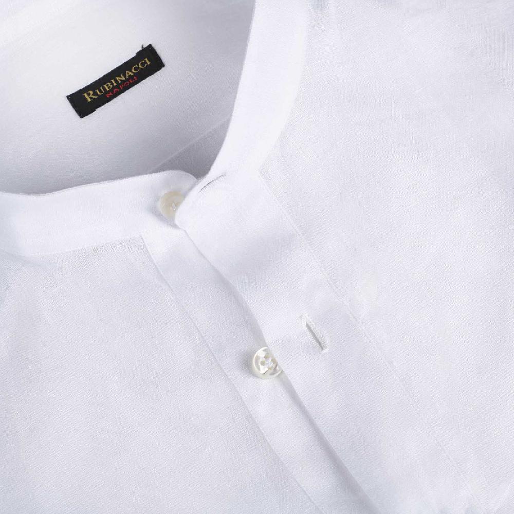 Rubinacci Polo Guru In Lino Bianco