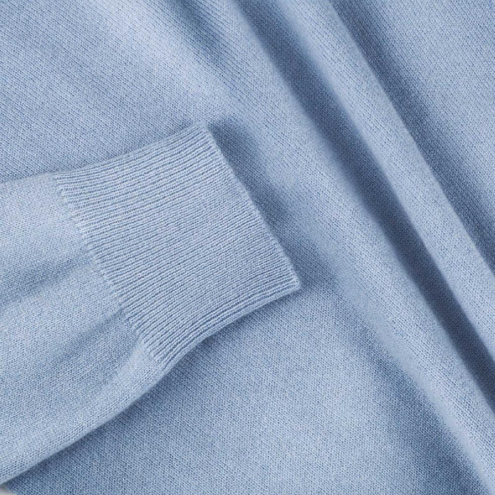 Rubinacci Polo In Cashmere Azzurro Polvere