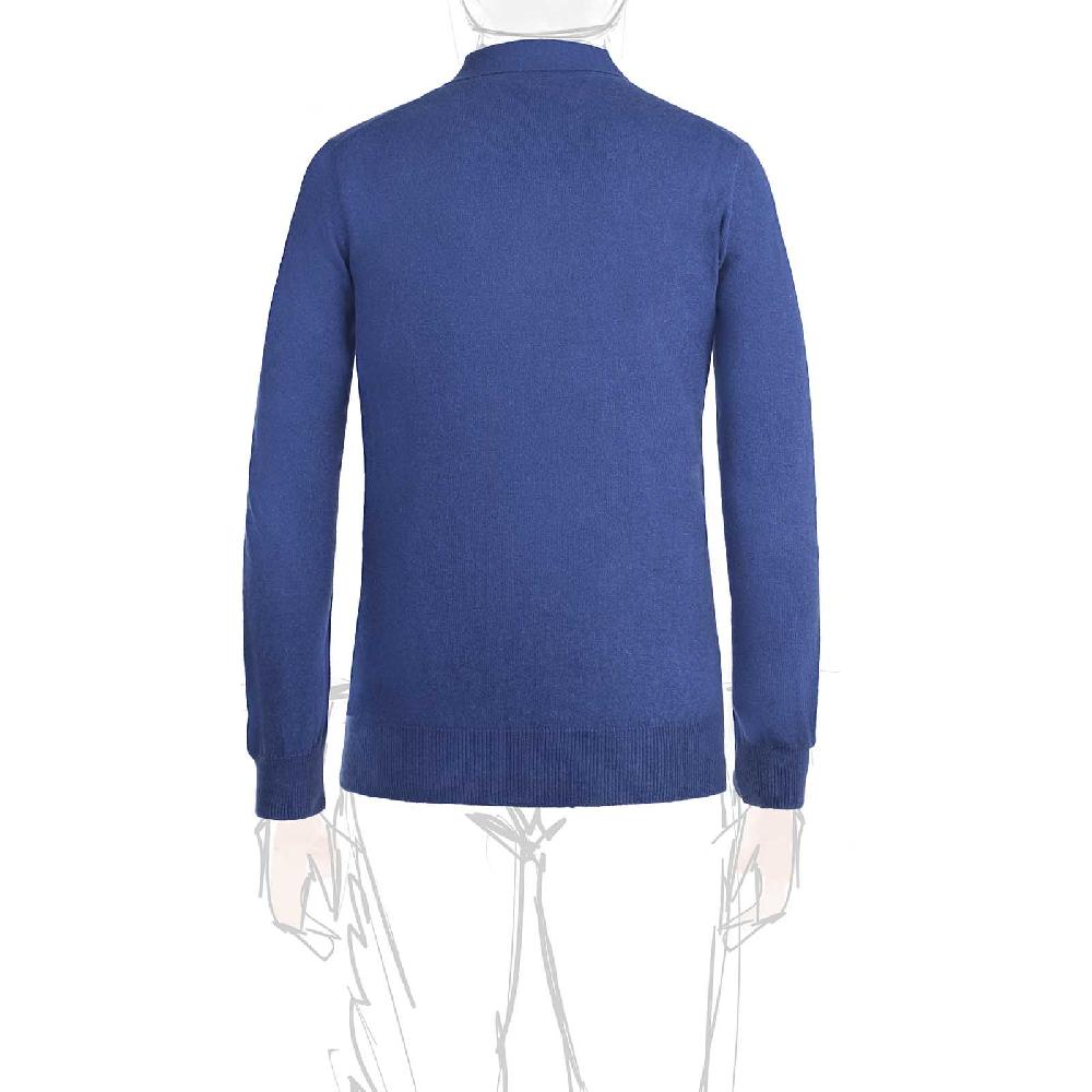 Rubinacci Polo In Cashmere Ceruleo