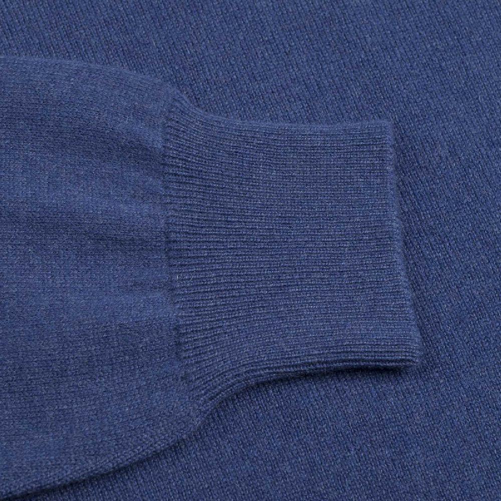 Rubinacci Polo In Cashmere Ceruleo