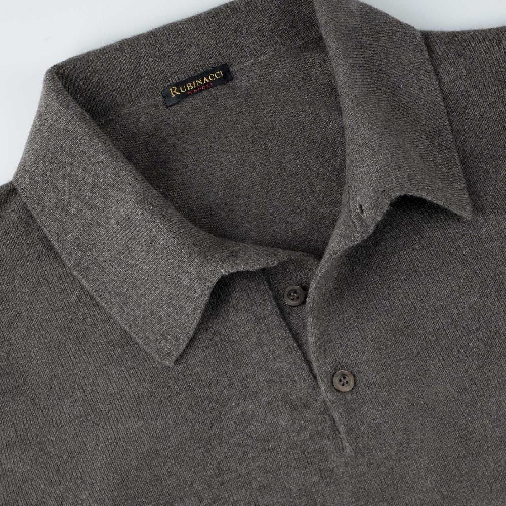 Rubinacci Polo In Cashmere Fango