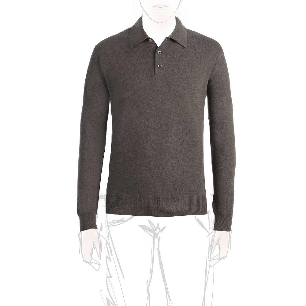 Rubinacci Polo in cashmere tortora