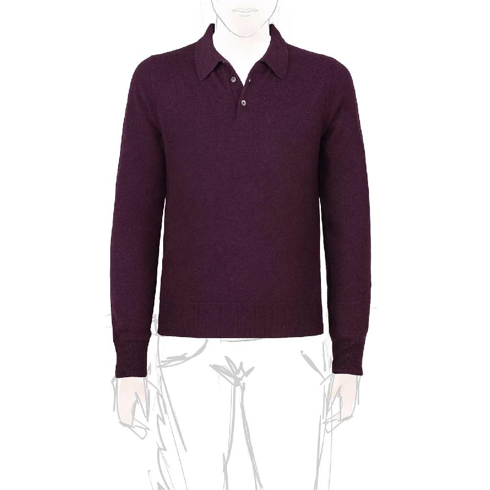 Rubinacci Polo in cashmere vino
