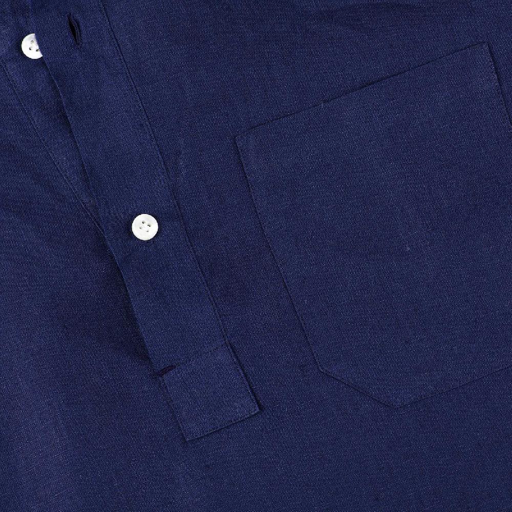 Rubinacci Polo In Lino Bluette